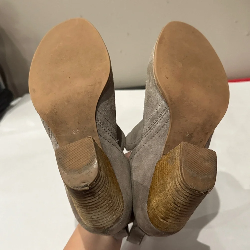 Jeffrey Campbell Taupe Suede Ankle Booties - Picture 5 of 5